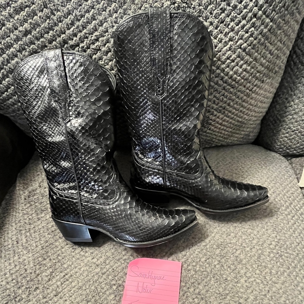 Tecovas Savannah Midnight Python Size 8.5 NWT - image 3